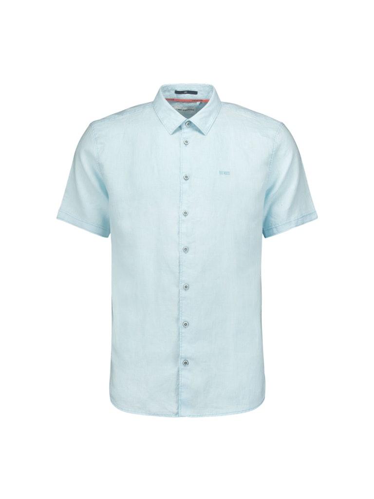 No- Excess Male Overhemden 23480336sn Shirt Short Sleeve Linen Solid