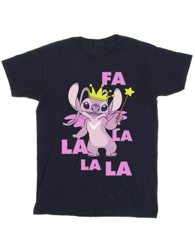 Disney Heren Lilo & Stitch Angel Fa La La T-shirt