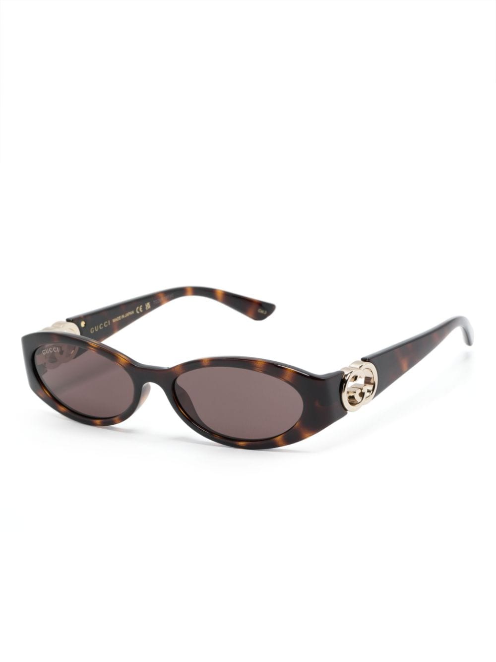 Gucci Eyewear oval-frame sunglasses - Bruin