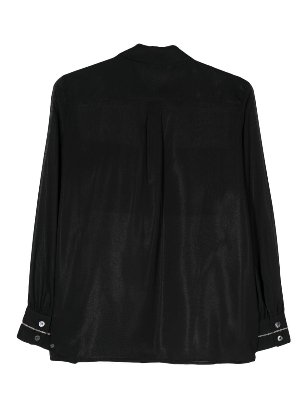 Peserico Semi-doorzichtige blouse - Zwart