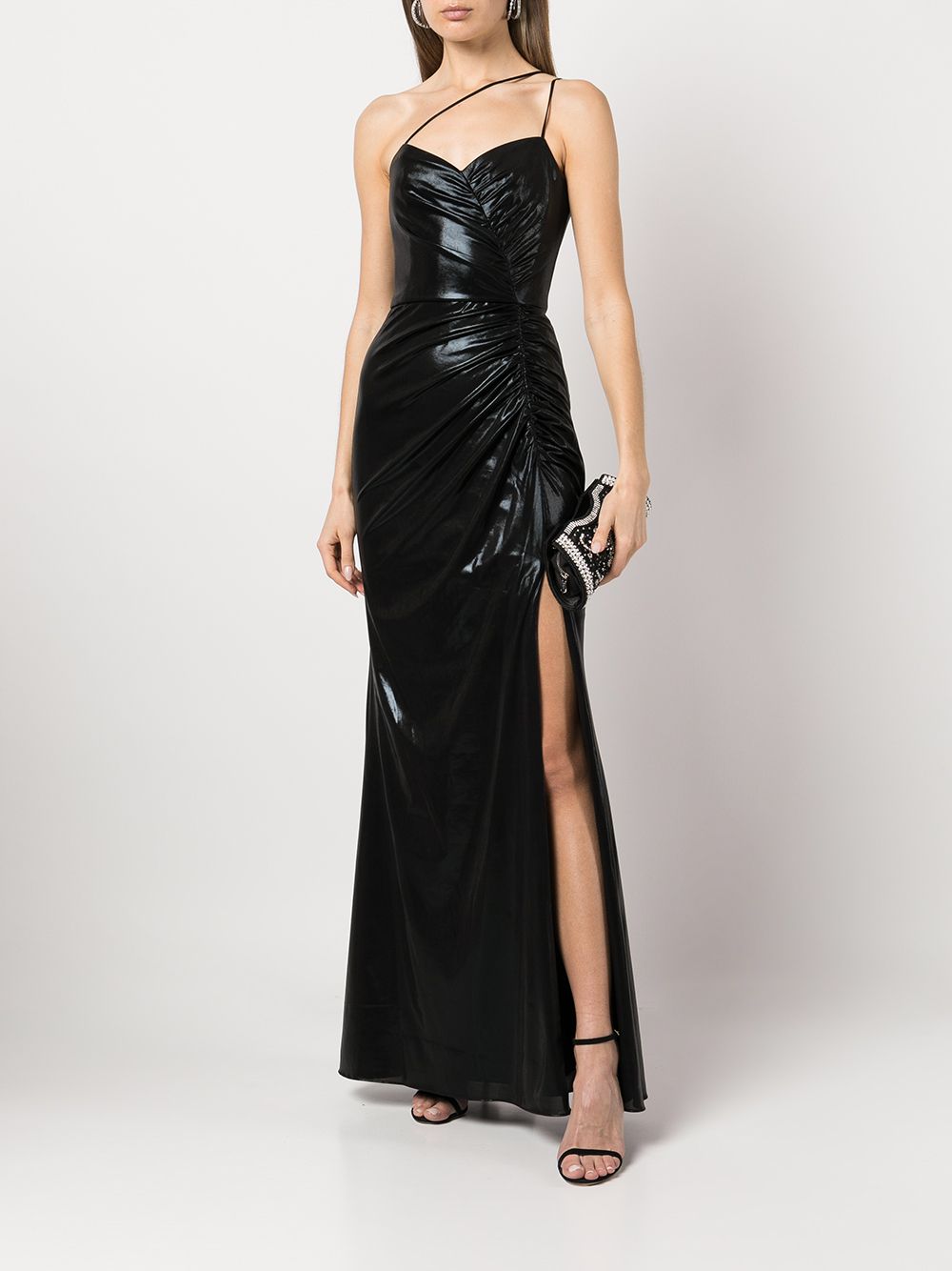 Marchesa Notte Asymmetrische jurk - Zwart