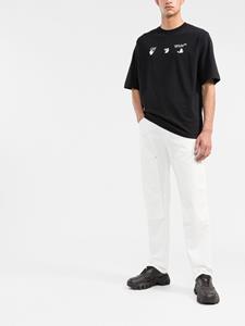 Off-White T-shirt met logoprint - Zwart