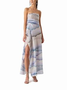 Giorgio Armani Flared maxi-jurk - Blauw