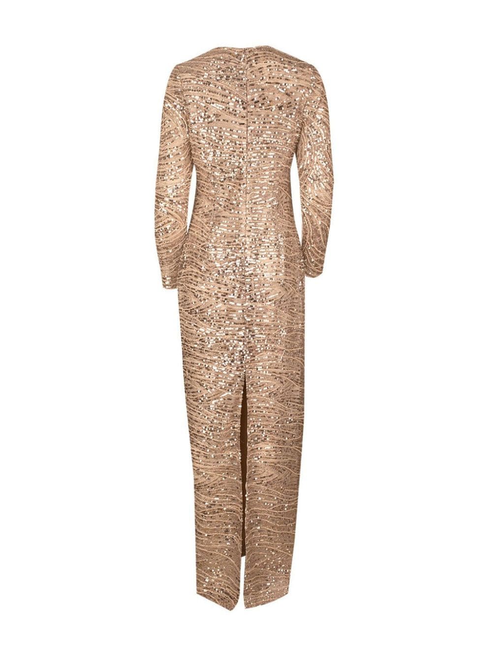 Pamella Roland sequinned tulle gown - Goud