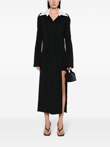 Courrèges polo maxi dress - Zwart