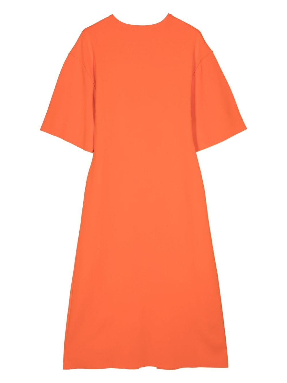Stella McCartney fine-knit short-sleeve midi dress - Oranje