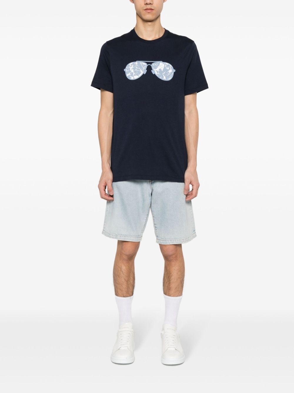 Michael Kors Palm Aviator cotton T-shirt - Blauw