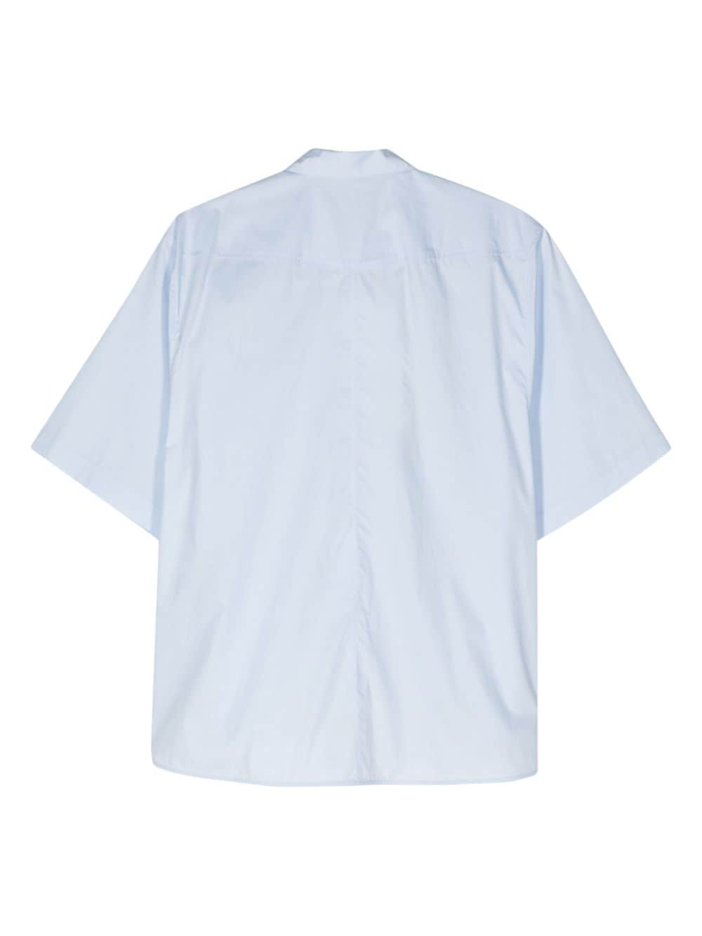 Herno Overhemd met geborduurd logo - Blauw