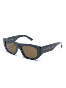 Alexander McQueen Eyewear geometric-frame sunglasses - Blauw