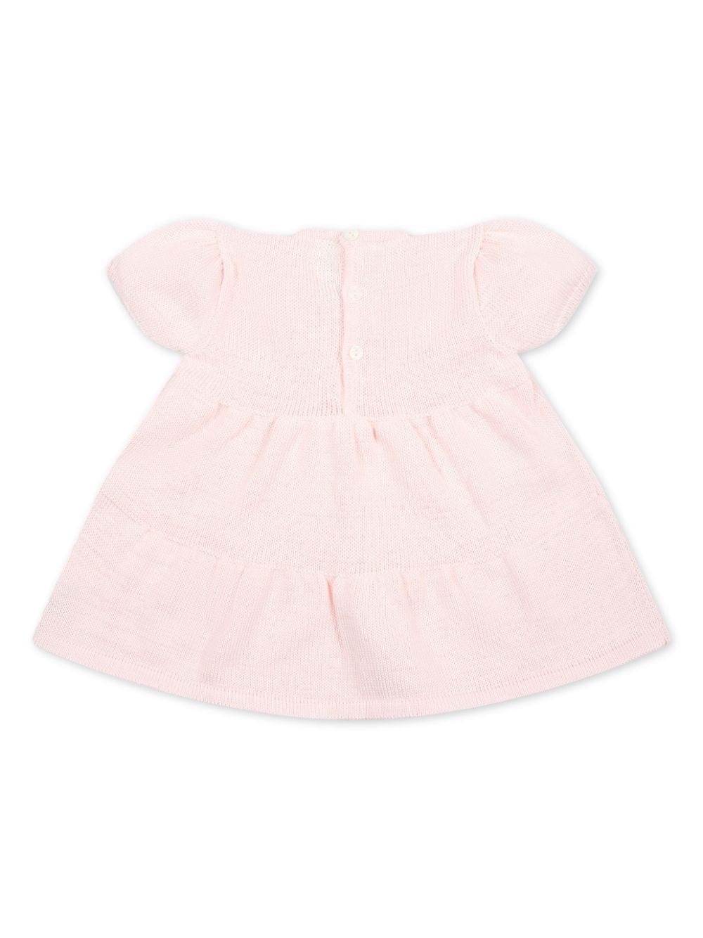 Little Bear bow knitted cotton dress - Roze