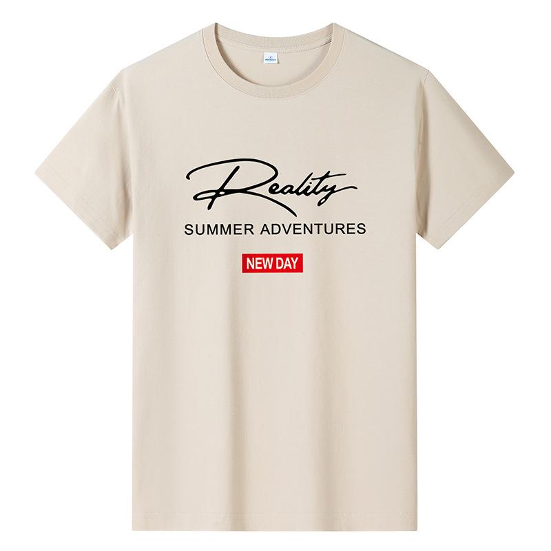 Bistrota Large Size Pure Cotton Men T-shirt Short-sleeved Boys Tee