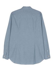 Boglioli slub-texture cotton shirt - Blauw