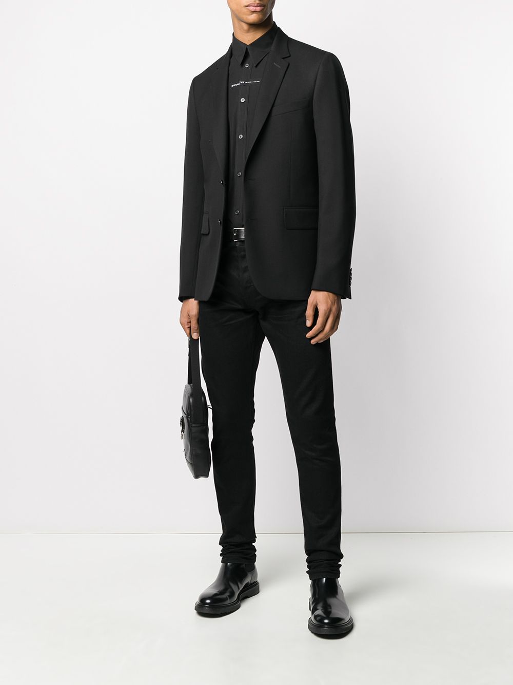 Givenchy Overhemd met contrasterend vlak - Zwart