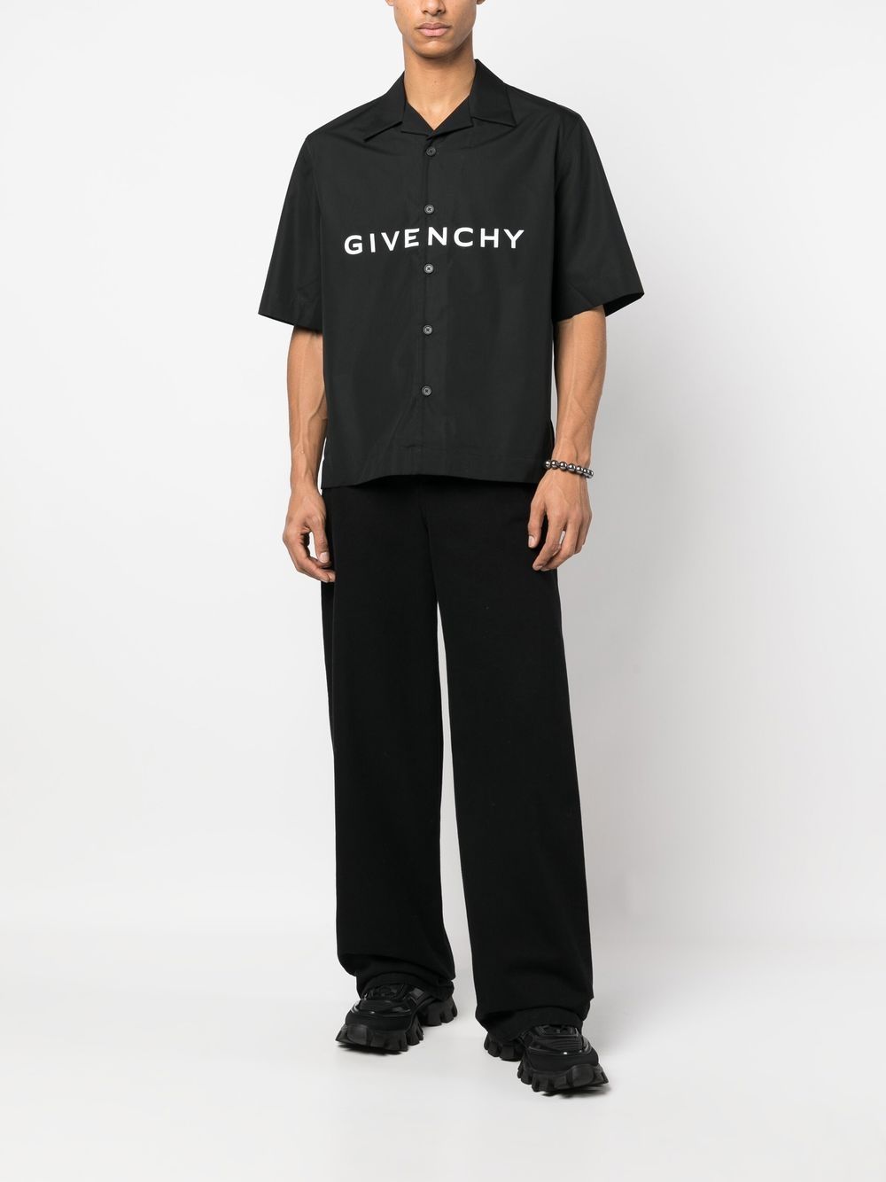 Givenchy Overhemd met logoprint - Zwart