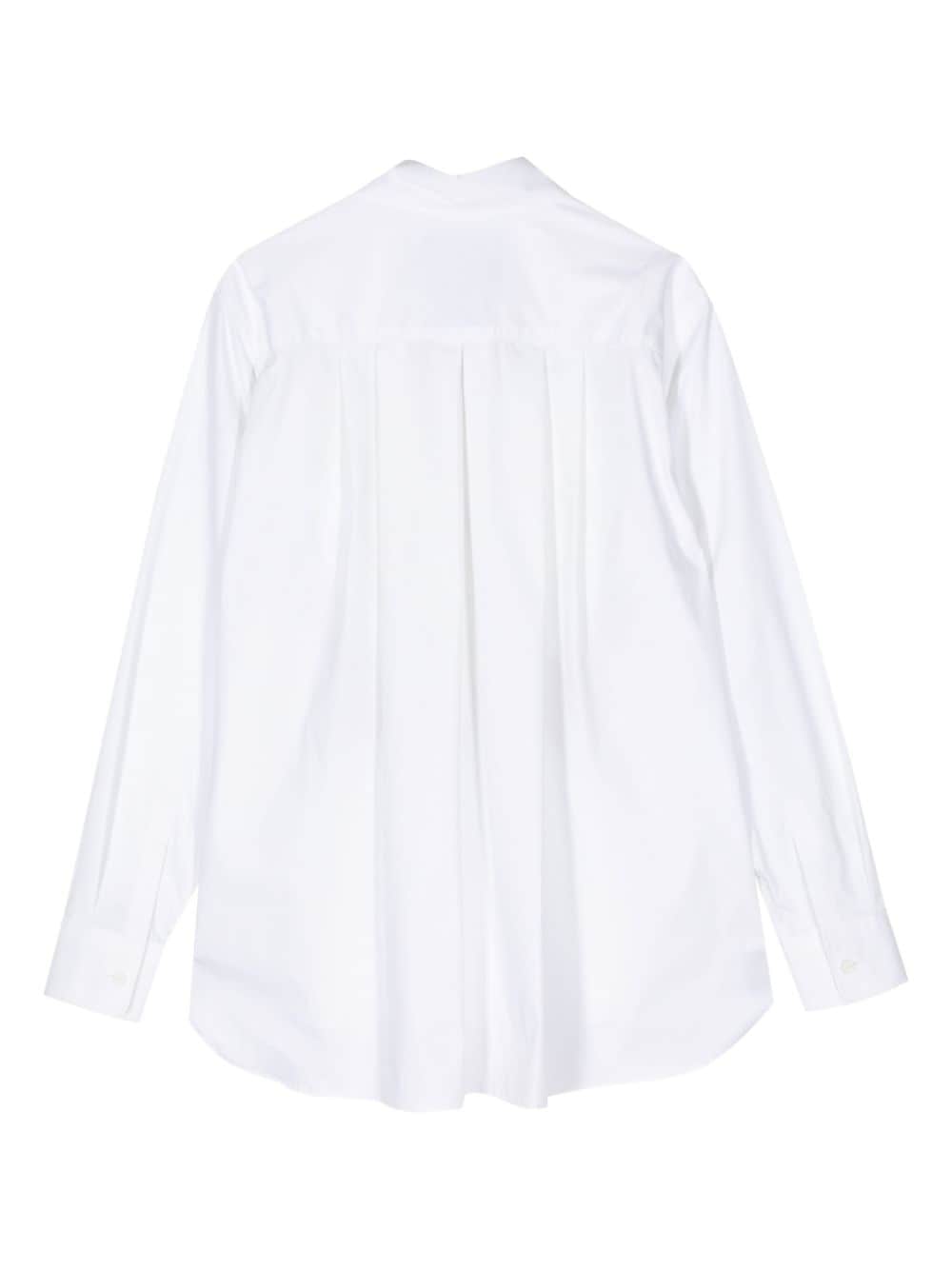 Fumito Ganryu long-sleeve cotton-blend shirt - Wit