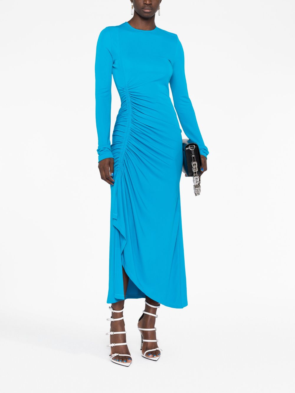 Givenchy Gedrapeerde maxi-jurk - Blauw