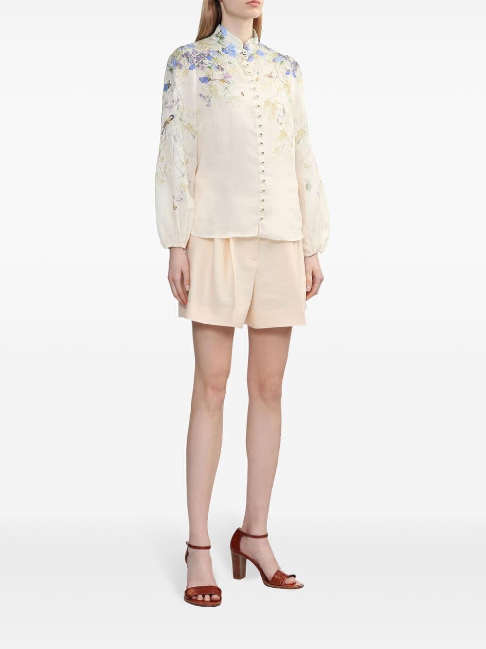 ZIMMERMANN Harmony floral-print blouse - Wit
