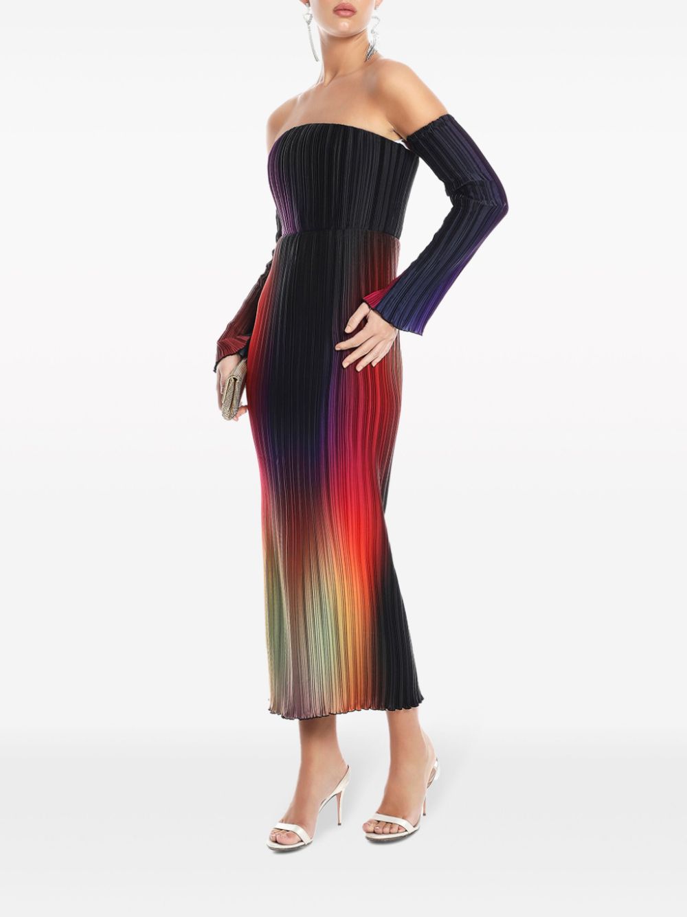 L'IDÉE Gatsby gradient-effect gown - Zwart
