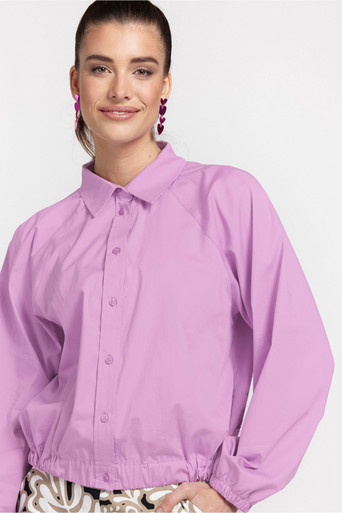 Studio Anneloes Johni poplin blouse - lila pink - 09945