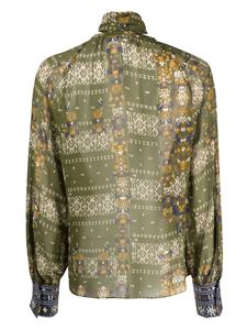 'S Max Mara Blouse met abstracte print - Groen