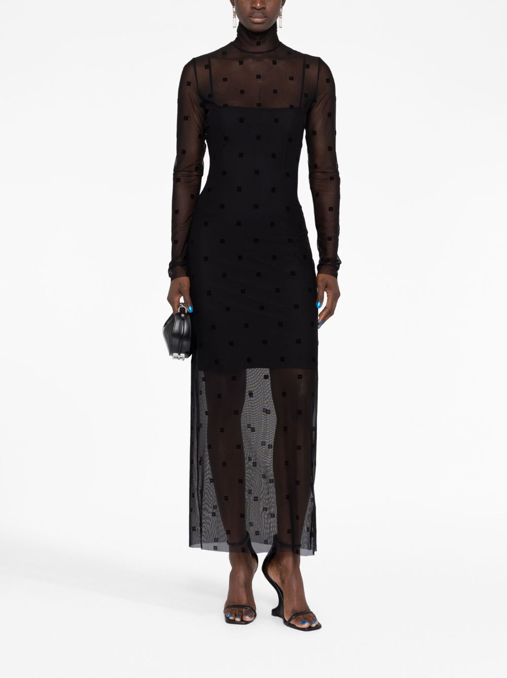 Givenchy Tulen maxi-jurk - Zwart