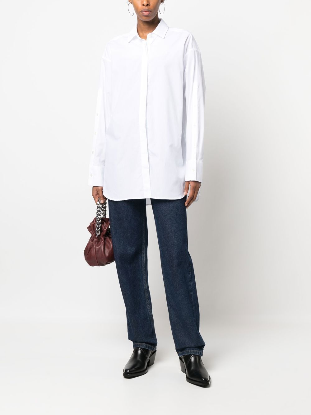 Closed Button-up blouse - Wit