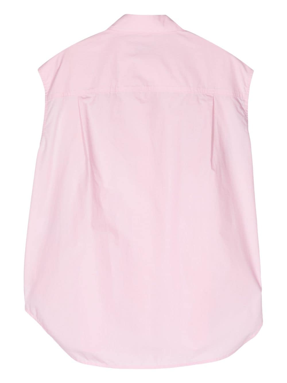 Essentiel Antwerp Fight katoenen blouse met bloemenpatch - Roze