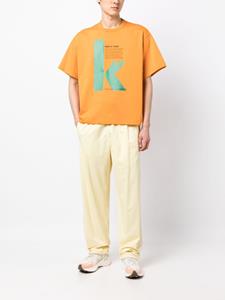 Kolor T-shirt met logoprint - Oranje