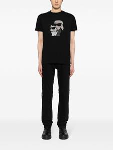 Karl Lagerfeld Ikonik Karl & Choupette cotton T-shirt - Zwart