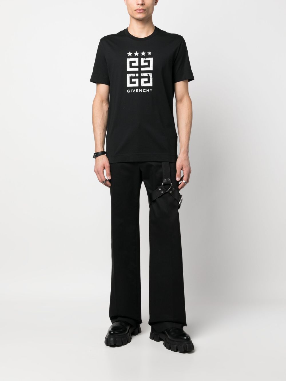 Givenchy T-shirt met logoprint - Zwart