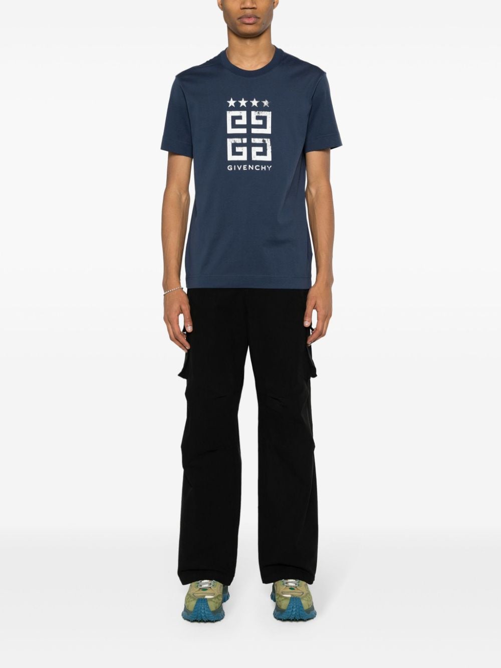 Givenchy Katoenen T-shirt met print - Blauw
