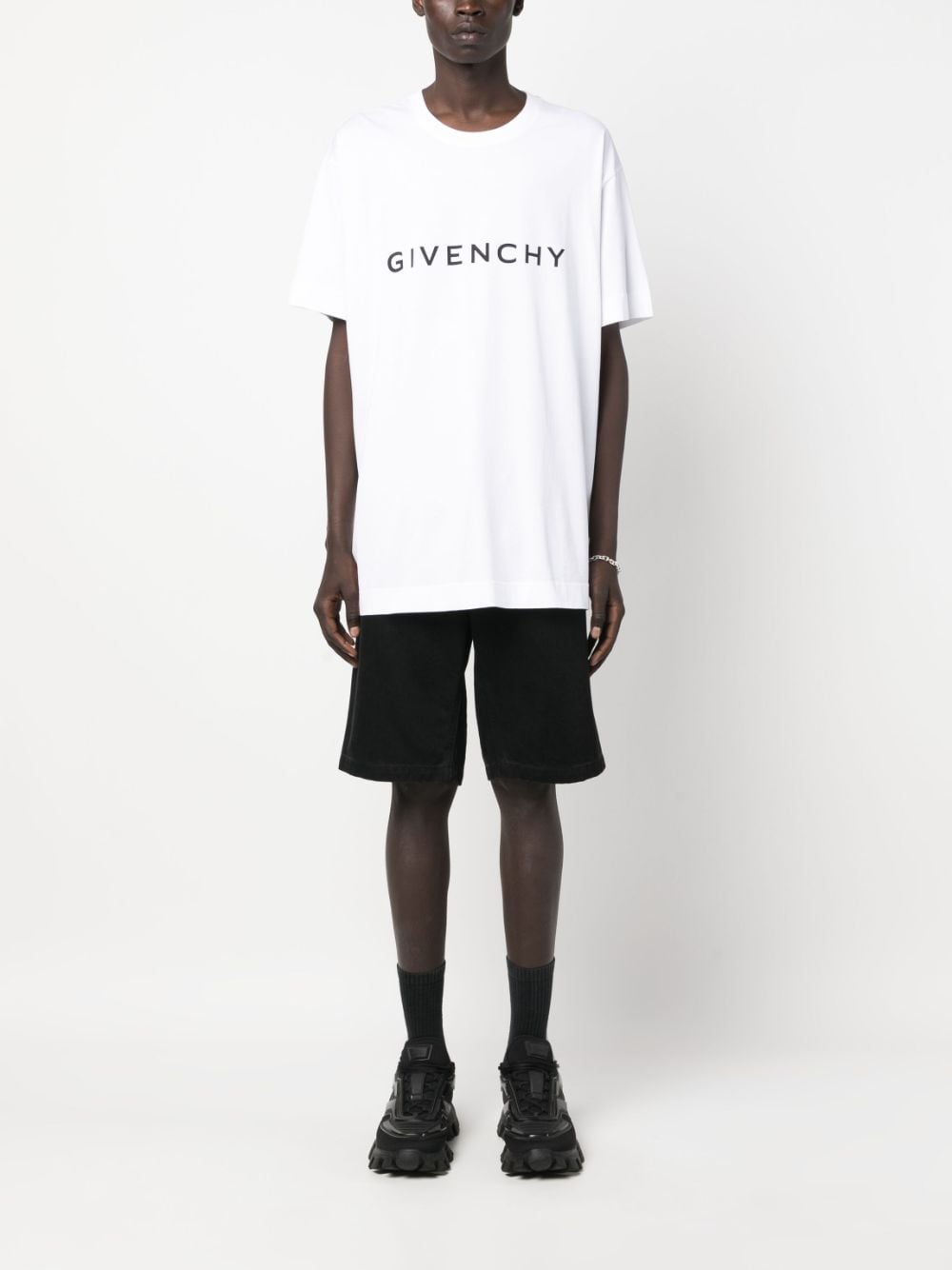 Givenchy T-shirt met hangende schouders - Wit