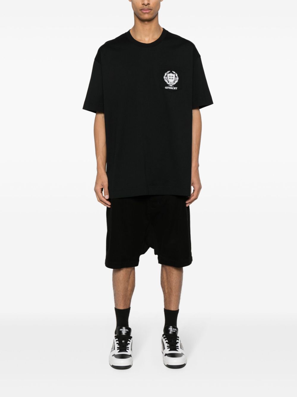 Givenchy Katoenen T-shirt met geborduurd logo - Zwart