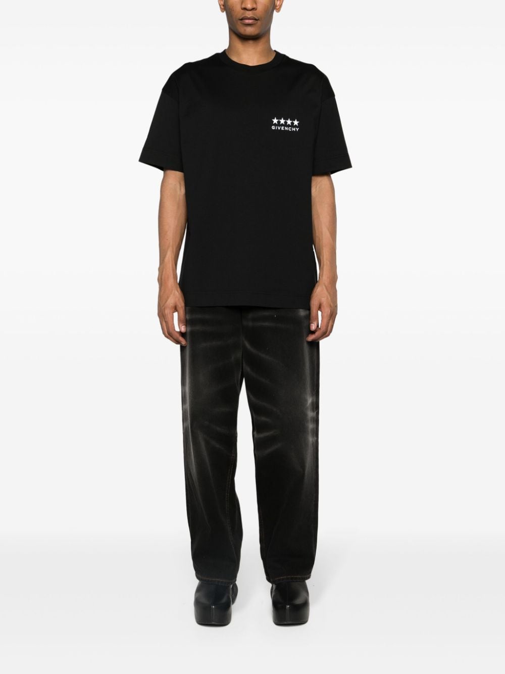 Givenchy T-shirt met 4G-print - Zwart