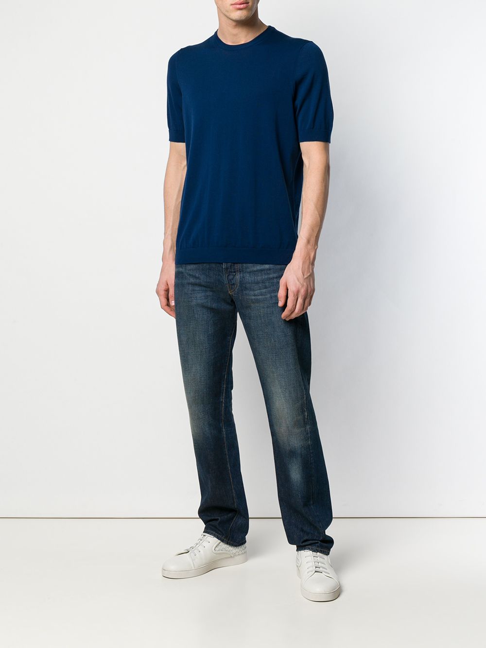 Drumohr Basic T-shirt - Blauw