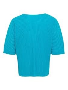 Homme Plissé Issey Miyake Mc March geplooid T-shirt - Blauw