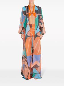 Silvia Tcherassi Palazzo broek met abstracte print - Oranje