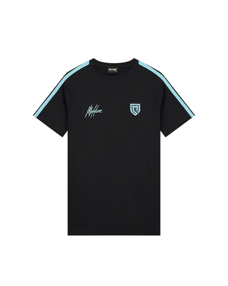 Malelions Sport Academy T-Shirt - Black/Turquoise