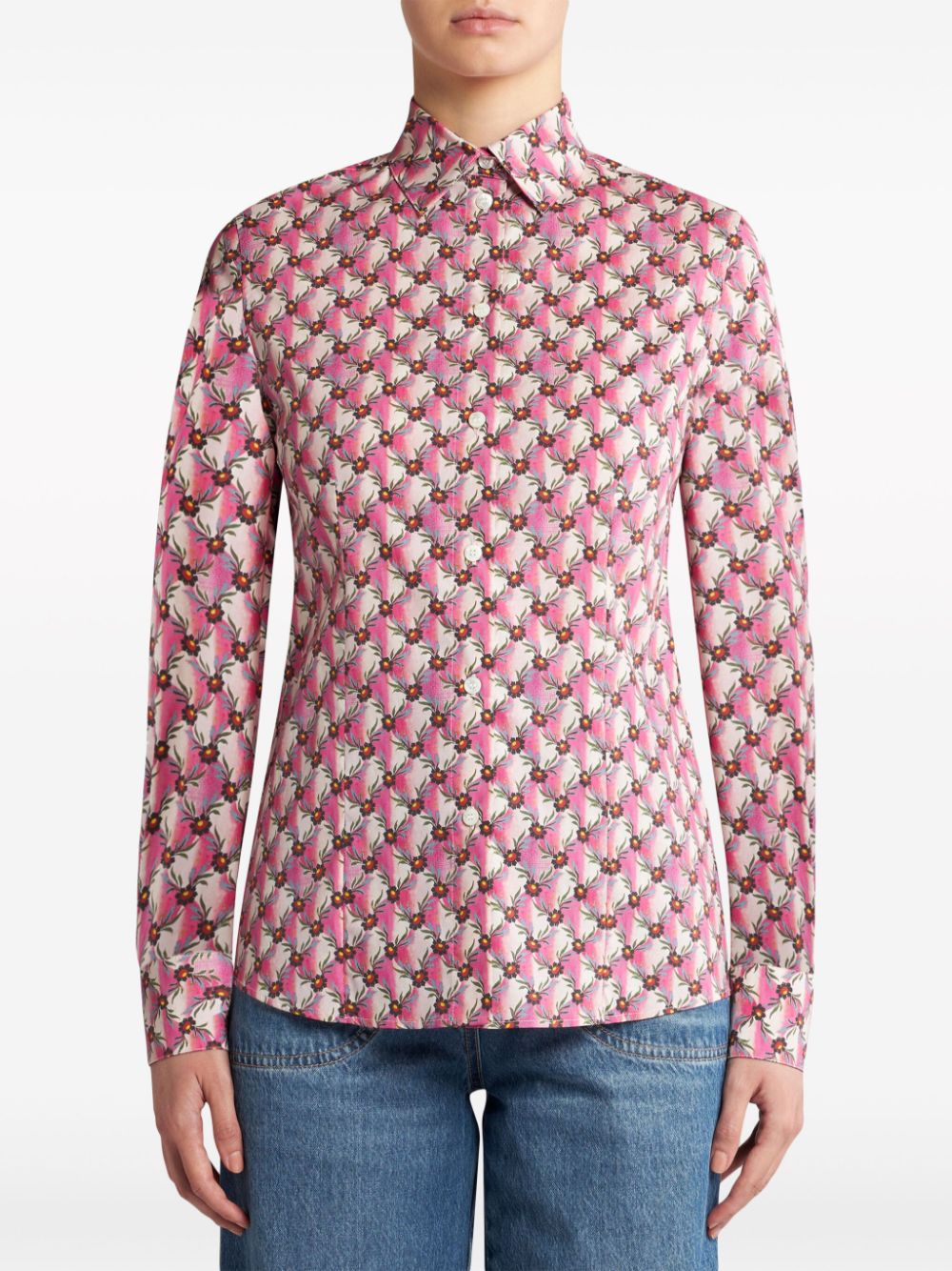 ETRO Katoenen blouse met monogram - Roze
