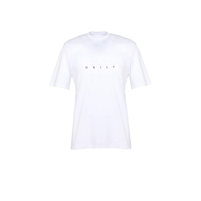 Keep Out Daily Written-T-shirt voor heren, wit