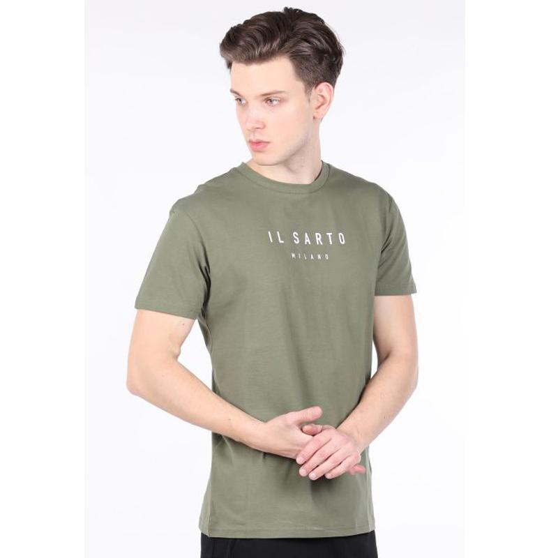 Markapia Groen T-shirt met ronde hals voor heren