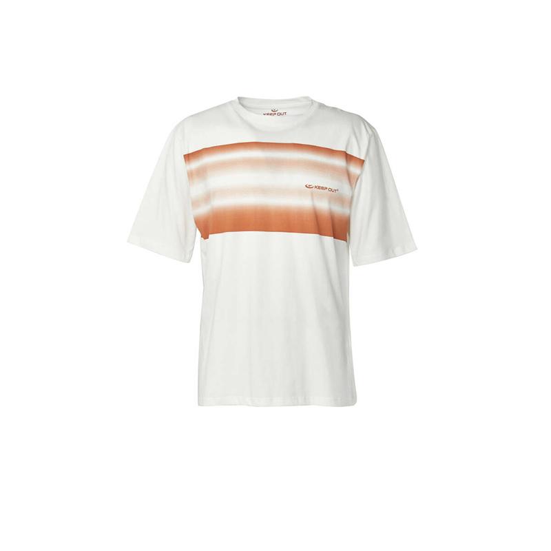 Keep Out Gedetailleerd T-shirt voor heren met kleurovergang, tegel