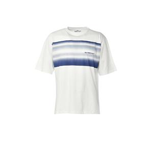 Keep Out Gedetailleerd T-shirt met kleurovergang voor heren, marineblauw