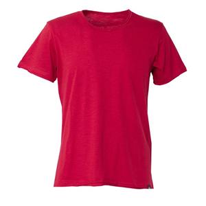 Keep Out Effen basis-T-shirt heren met V-hals rood
