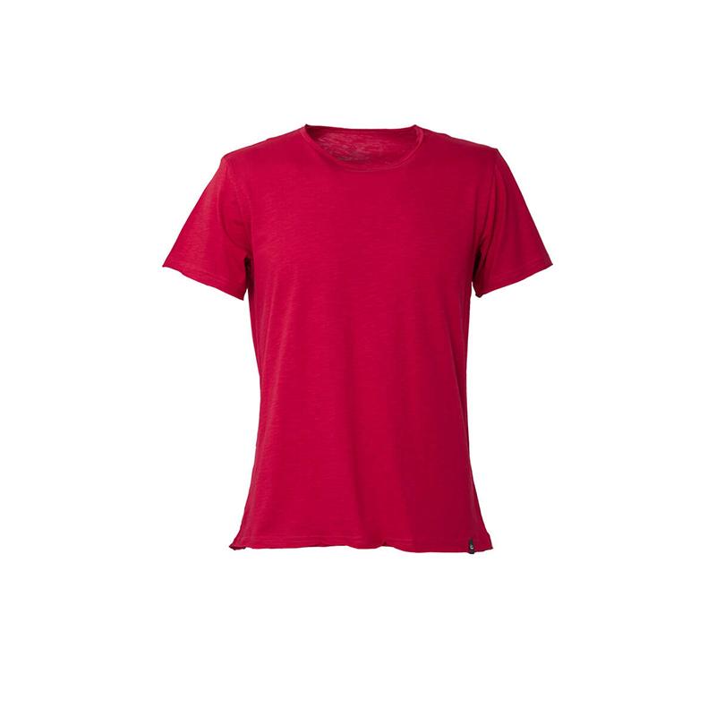 Keep Out Effen basis-T-shirt heren met ronde hals, rood