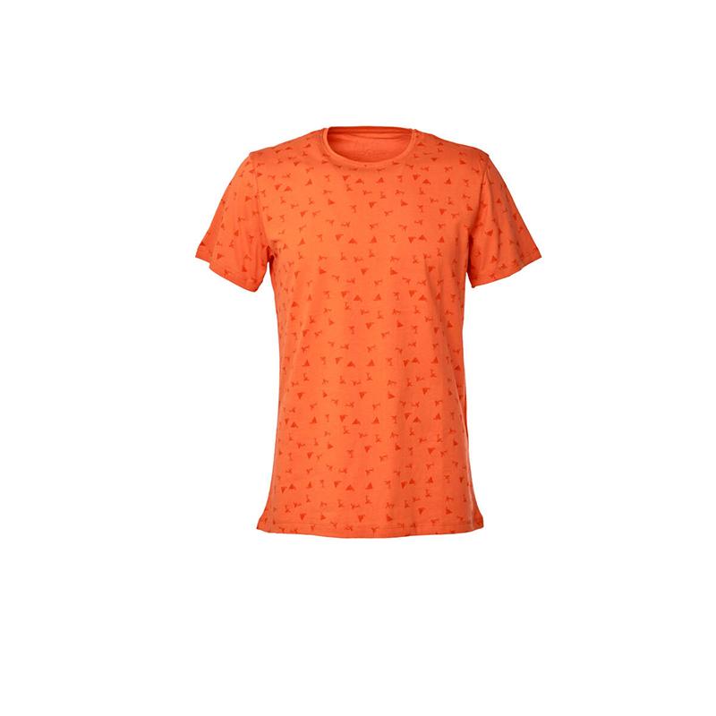 Keep Out Heren T-shirt met ronde hals en patroon oranje
