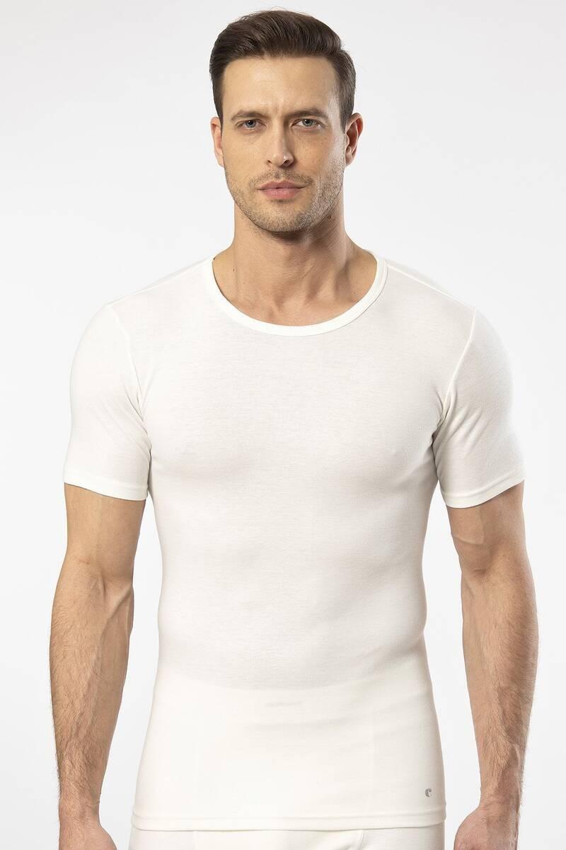 Markapia Cacharel - Thermisch wit T-shirt met korte mouwen en ronde hals