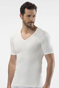 Markapia Cacharel - Thermisch wit T-shirt met korte mouwen en v-hals
