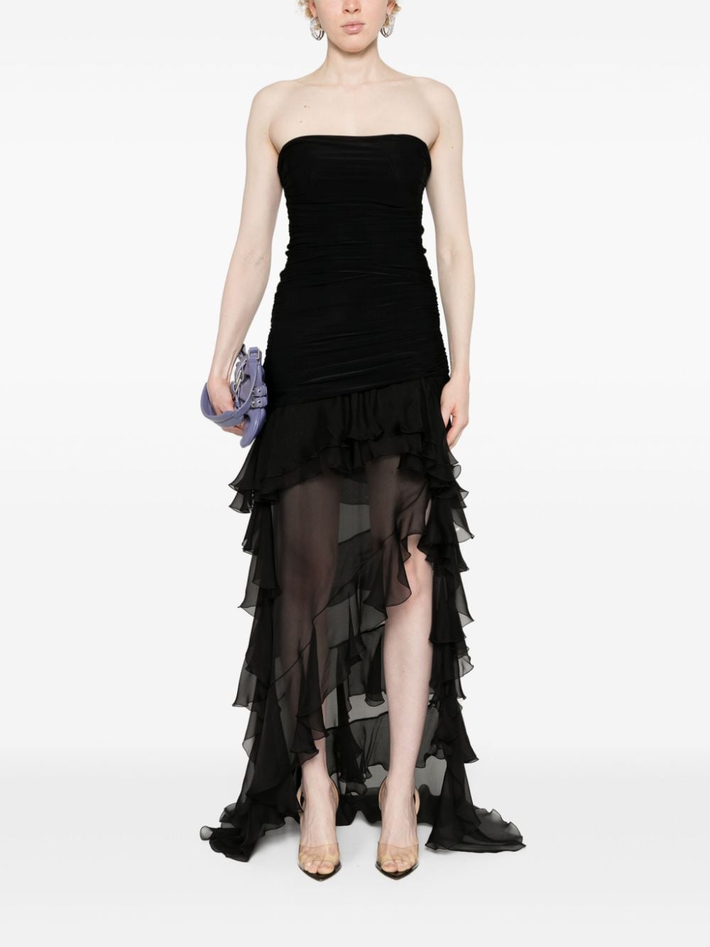 Blumarine asymmetric-design dress - Zwart