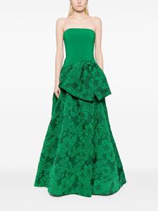 Marchesa Notte Strapless jurk - Groen